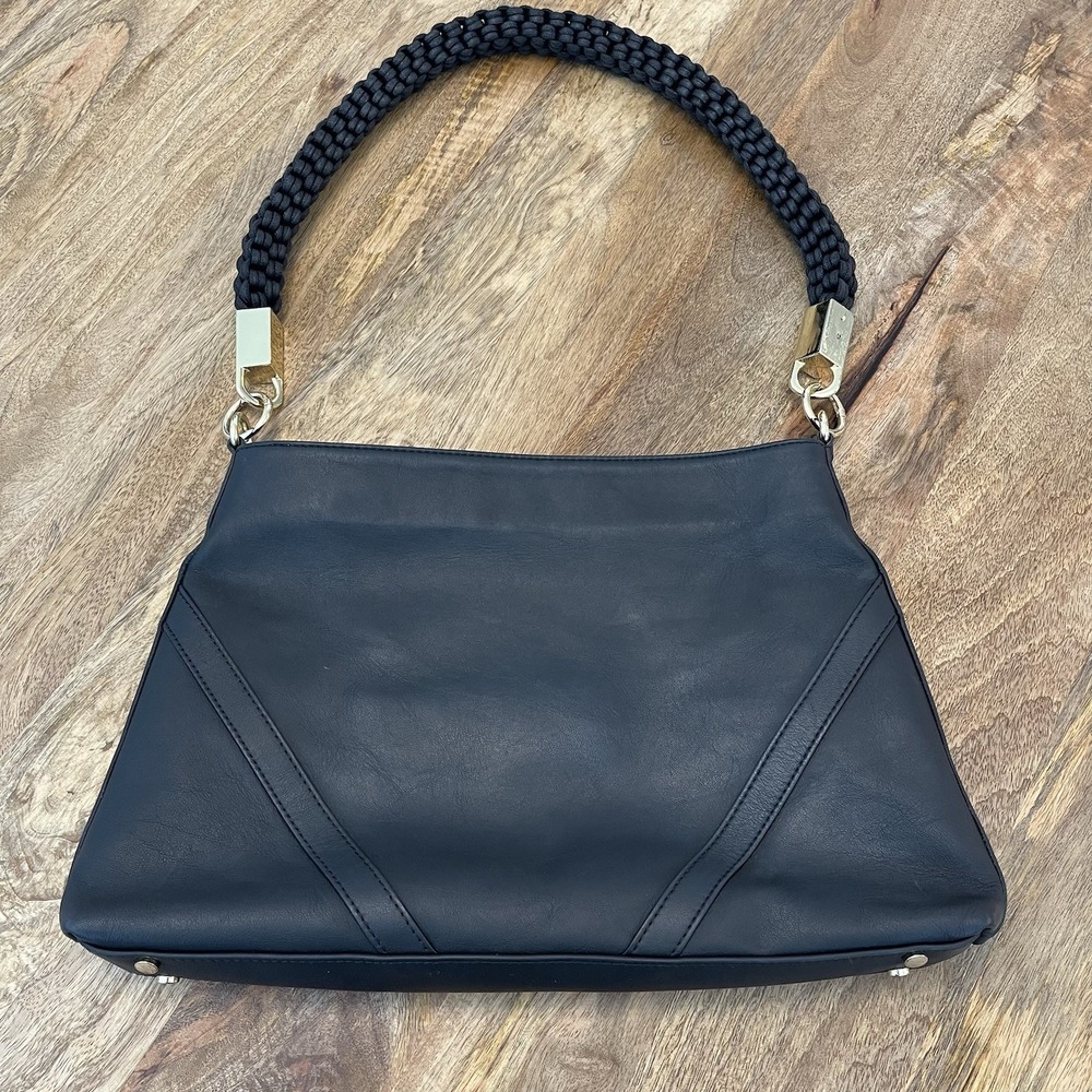 Isadora Genuine Black Italian Leather Multi-Wear Braided Shoulder Bag